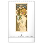 Alphonse Mucha, képes falinaptár 2026