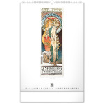 Alphonse Mucha, képes falinaptár 2026