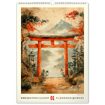 Falinaptár Vintage Posters - Japanese Art, képes falinaptár 2026