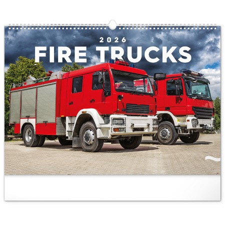 Fire Trucks, képes falinaptár 2026