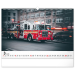 Fire Trucks, képes falinaptár 2026