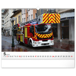 Fire Trucks, képes falinaptár 2026