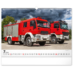 Fire Trucks, képes falinaptár 2026