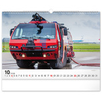 Fire Trucks, képes falinaptár 2026