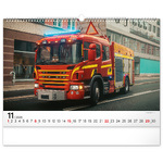 Fire Trucks, képes falinaptár 2026