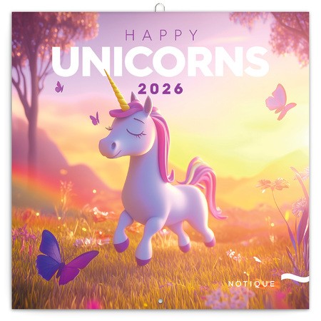 Happy Unicorns, képes lemeznaptár 2026