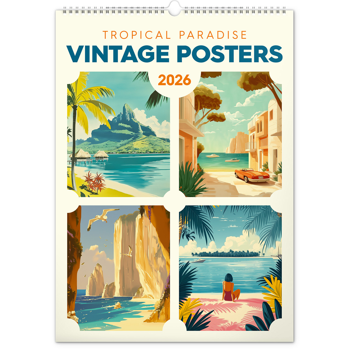 Vintage Posters - Tropical Paradise, képes falinaptár 2026 Vintage Posters - Tropical Paradise, képes falinaptár 2026