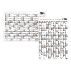 T102 Terminus plakátnaptár okmányhengerben, kétoldalas 2026