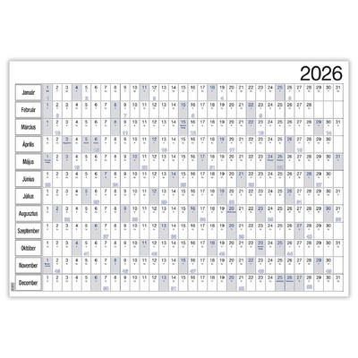 Realsystem kétoldalas plakátnaptár hengerben 2026