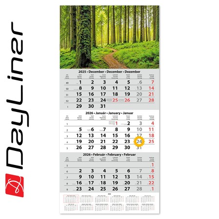SP1, 12 lapos speditőr naptár - Erdő fejrésszel