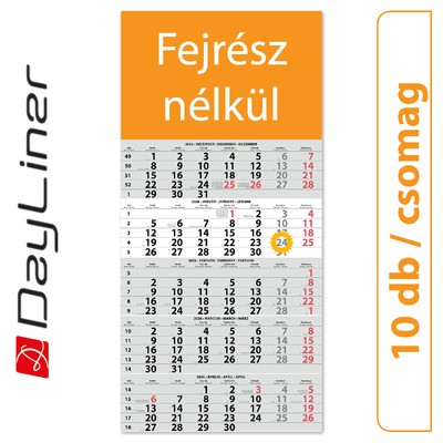 SP15, 12 lapos 5 hónapos speditőr naptár - Fejrész nélkül, 10db/csomag