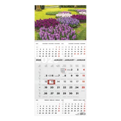 T076, 1 tömbből álló 5 havi speditőr naptár - Kert fejrésszel
