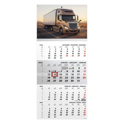 T079, 1 tömbből álló 4 havi speditőr naptár - Kamion fejrésszel