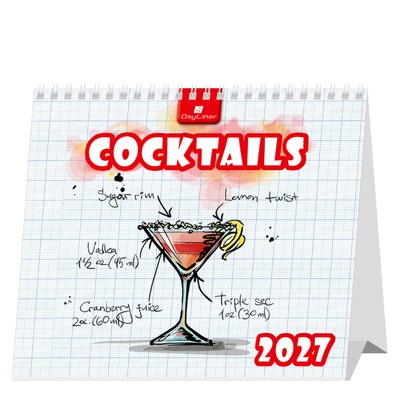 Coctails álló mini asztali naptár