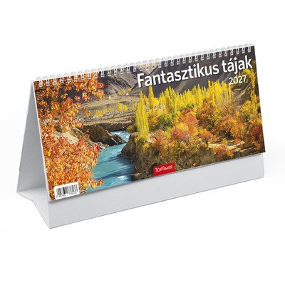 Fantasztikus tájak, képes álló papírtáblás asztali naptár T066