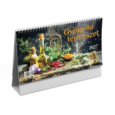 Gyógyító természet, képes álló papírtáblás asztali naptár T058