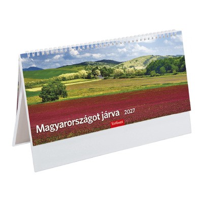 Magyarországot járva, képes, álló papírtáblás asztali naptár T056