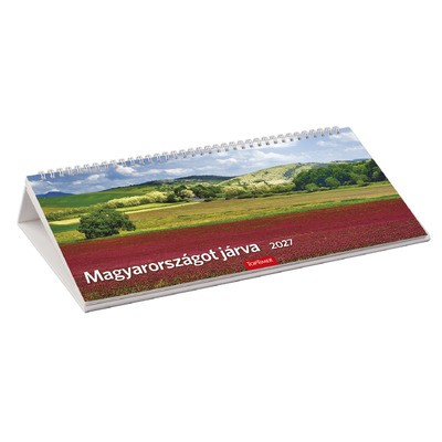 Magyarországot járva, képes fekvő papírtáblás asztali naptár T060