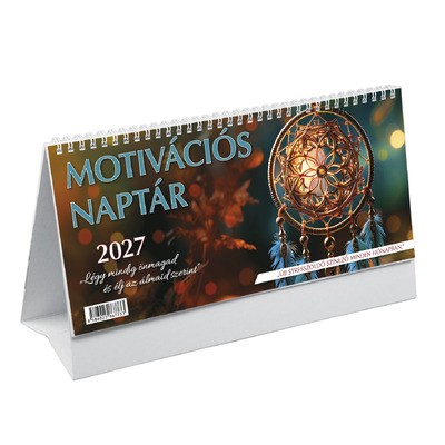 Motivációs naptár, képes álló papírtáblás asztali naptár T059