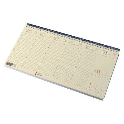 Fekvő, chamois lapos asztali naptár RS7932, Kék