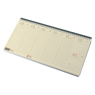 Fekvő, chamois lapos asztali naptár RS7932, Zöld
