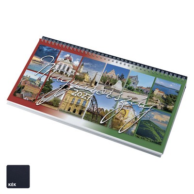 Magyarország, képes fekvő asztali naptár RS7991, Kék