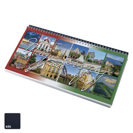 Magyarország, képes fekvő asztali naptár RS7991, Kék