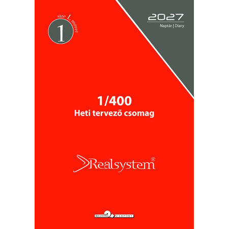 2027 évi, heti beosztású éves utántöltő csomag - RS400L, Fehér