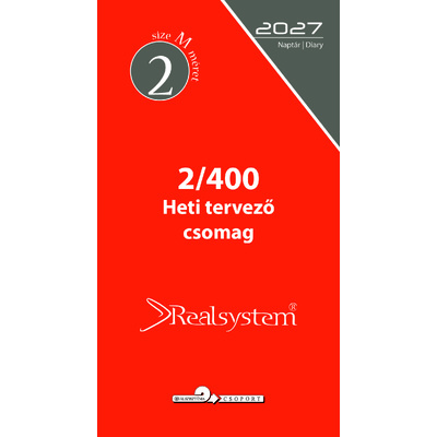 2027 évi, heti beosztású éves utántöltő csomag - RS400M, Fehér