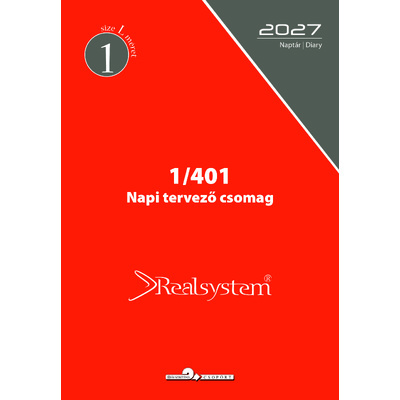 2027 évi, napi beosztású éves utántöltő csomag - RS401L, Fehér
