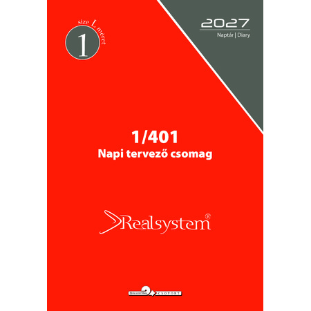 2027 évi, napi beosztású éves utántöltő csomag - RS401L, Fehér