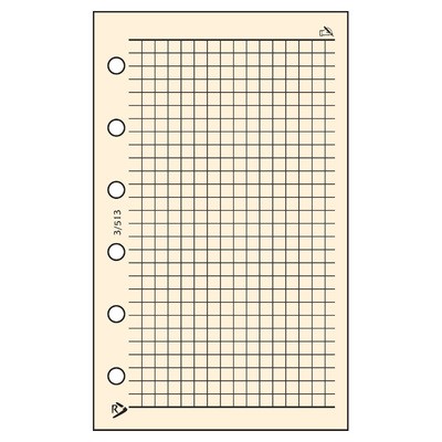 Négyzethálós jegyzetlap - RS513S, Krém (Chamois)
