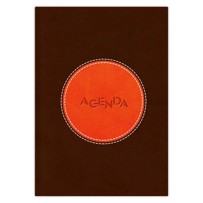 Central, A5 napi beosztású agenda, Barna-Narancs