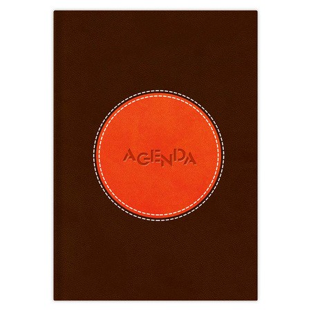 Central, A5 napi beosztású agenda, Barna-Narancs