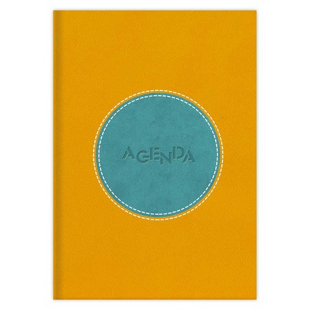 Central, A5 napi beosztású agenda, Sárga-Türkiz