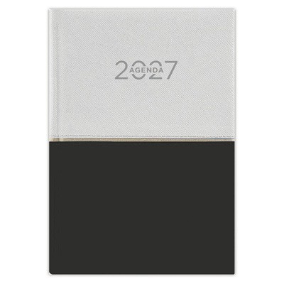 Contrast, A5 napi beosztású agenda, Fehér-Fekete