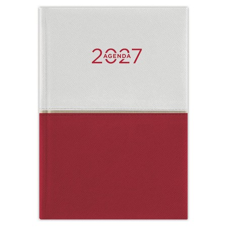 Contrast, A5 napi beosztású agenda, Fehér-Piros