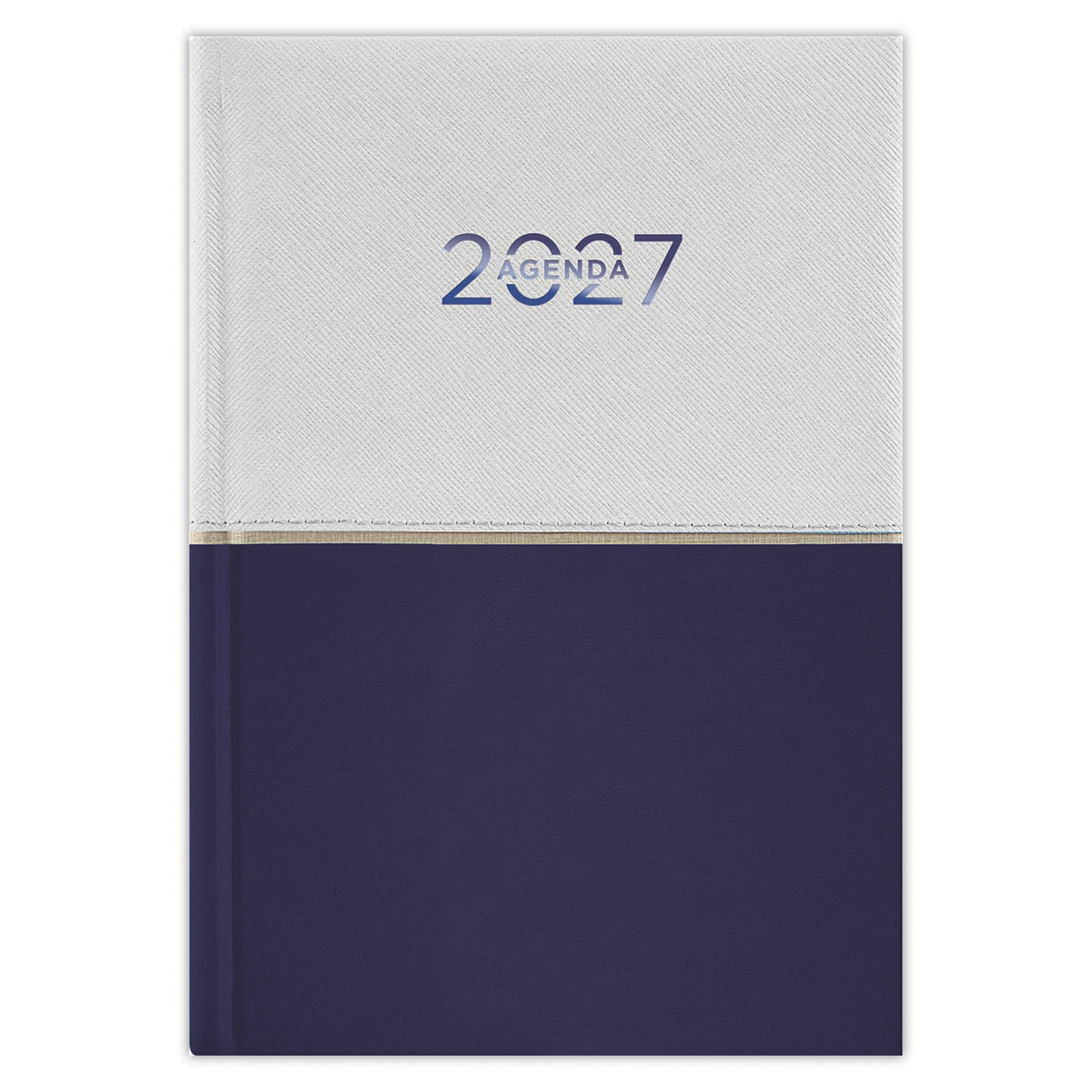 Contrast, A5 napi beosztású agenda, Fehér-Sötétkék Contrast, A5 napi beosztású agenda, Fehér-Sötétkék