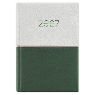 Contrast, A5 napi beosztású agenda, Fehér-Zöld