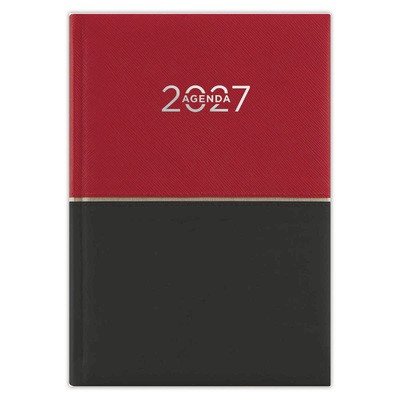 Contrast, A5 napi beosztású agenda, Piros-Fekete