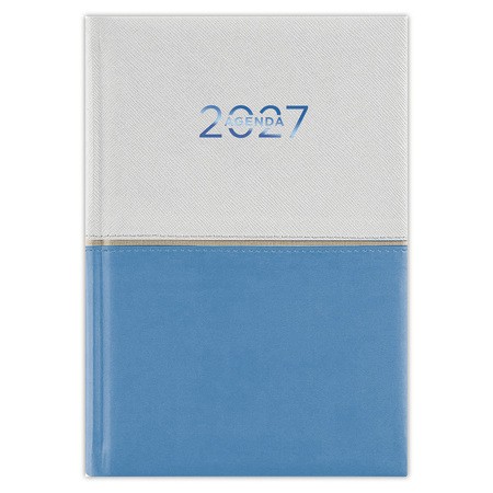Contrast, B6 heti beosztású agenda, Fehér-Világoskék