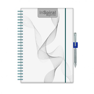 InSpiral, A5 heti beosztású agenda, Fehér-Kék
