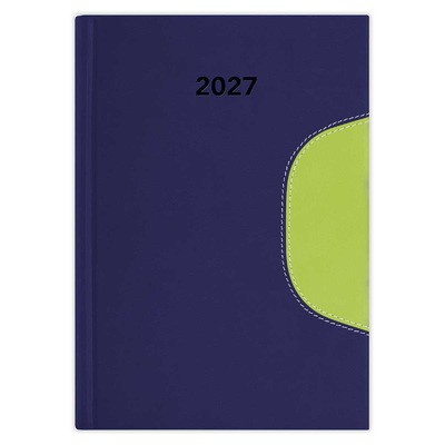 Memphis, A5 napi beosztású agenda, Kék-Zöld