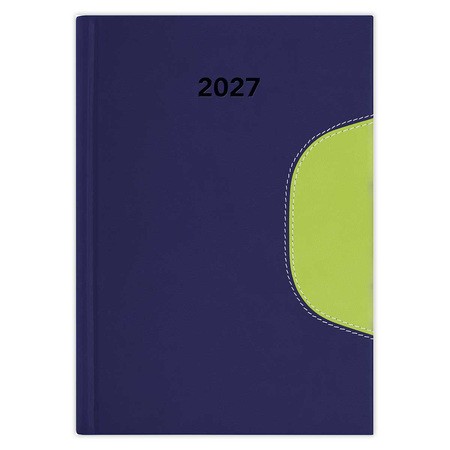 Memphis, A5 napi beosztású agenda, Kék-Zöld