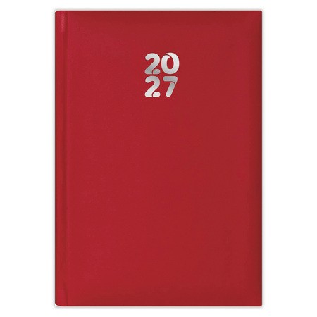 Pannon, A5 napi beosztású agenda, Piros