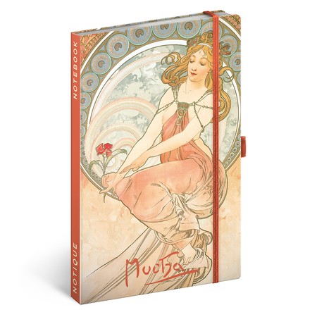 Alphonse Mucha - Painting, keménytáblás vonalas notesz, 13x21 cm