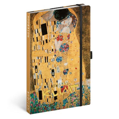 Gustav Klimt, keménytáblás vonalas notesz, 13x21 cm