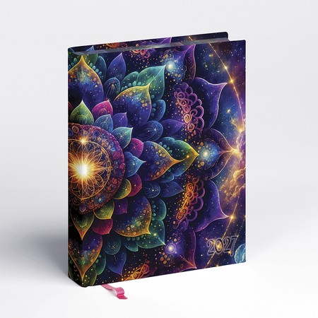 Librobello, kalendárium hölgyeknek, B6 napi határidőnapló, 3D Lakk, Élfestés, Mandala
