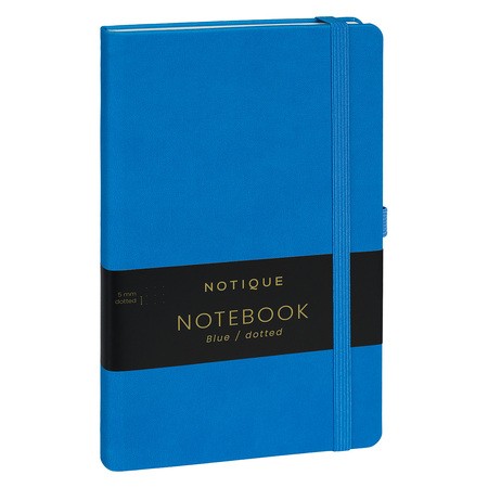 Notique, keménytáblás pontozot notesz, Blue, 13x21 cm