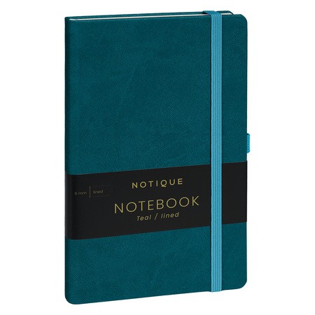 Notique, keménytáblás vonalas notesz, Teal